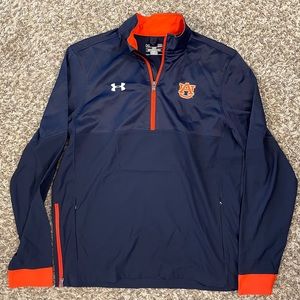 Auburn Under Armour Medium Navy 1/4 Zip Long Sleeve Pullover